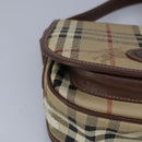 Burberrys Nova Check Shoulder Bag Leather Beige Auth ti2284-9