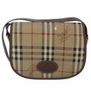 Burberrys Nova Check Shoulder Bag Leather Beige Auth ti2284-13