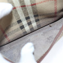 Burberrys Nova Check Shoulder Bag Leather Beige Auth ti2284-21