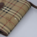 Burberrys Nova Check Shoulder Bag Leather Beige Auth ti2284-6