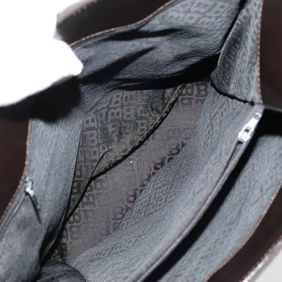 BALLY Shoulder Bag Leather nylon 5 Set Black Gray Brown Auth ti2286