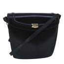 BALLY Shoulder Bag Leather Black Auth ti2287-1