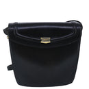 BALLY Shoulder Bag Leather Black Auth ti2287-13