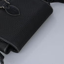 BALLY Shoulder Bag Leather Black Auth ti2288-6