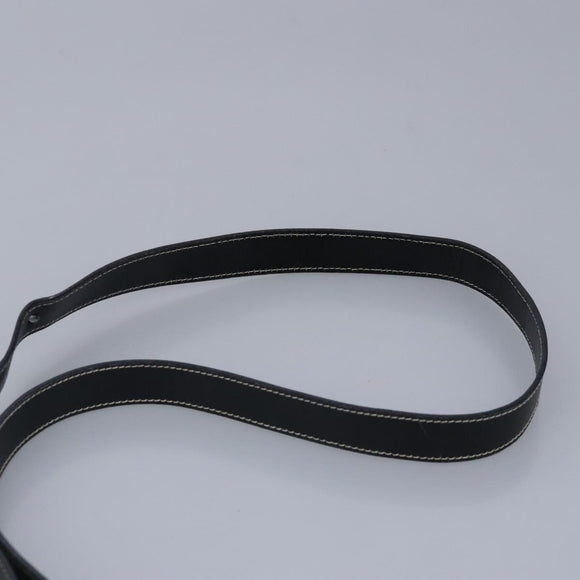 BALLY Shoulder Bag Leather Black Auth ti2288