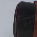 BALLY Hand Bag PVC Leather Black Brown Auth ti2289-15