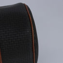 BALLY Hand Bag PVC Leather Black Brown Auth ti2289-16