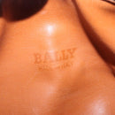 BALLY Hand Bag PVC Leather Black Brown Auth ti2289-11