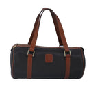 BALLY Hand Bag PVC Leather Black Brown Auth ti2289-13