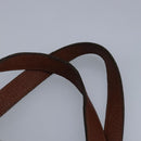 BALLY Hand Bag PVC Leather Black Brown Auth ti2289-8