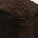 BALLY Shoulder Bag Suede Leather Brown Silver Auth ti2290-16