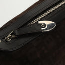 BALLY Shoulder Bag Suede Leather Brown Silver Auth ti2290-17