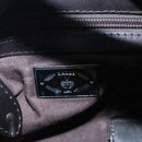 BALLY Shoulder Bag Suede Leather Brown Silver Auth ti2290-18