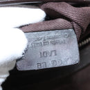 BALLY Shoulder Bag Suede Leather Brown Silver Auth ti2290-12