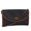 BALLY Shoulder Bag Leather Black Auth ti2294-1