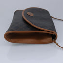 BALLY Shoulder Bag Leather Black Auth ti2294-4