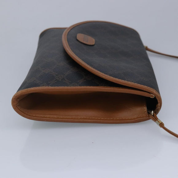 BALLY Shoulder Bag Leather Black Auth ti2294