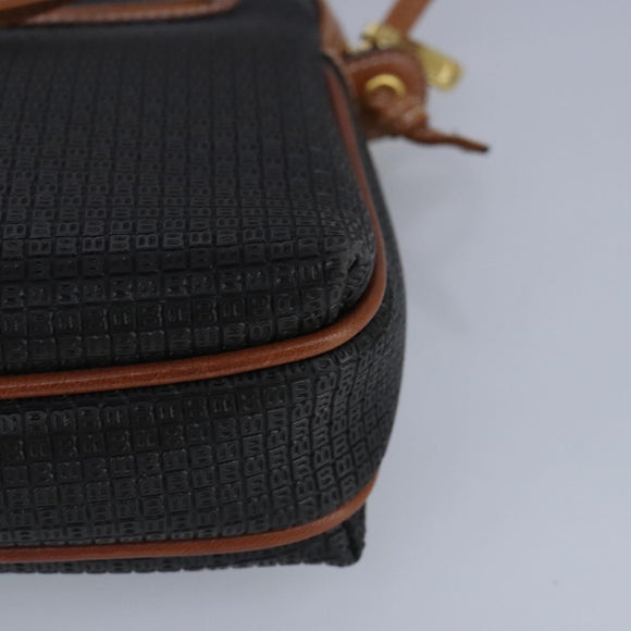 BALLY Shoulder Bag Leather Black Auth ti2295