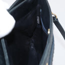 BALLY Quilted Chain Shoulder Bag Leather Navy Auth ti2299-22