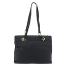 BALLY Quilted Chain Shoulder Bag Leather Navy Auth ti2299-2
