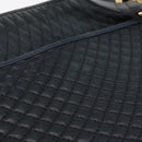 BALLY Quilted Chain Shoulder Bag Leather Navy Auth ti2299-3