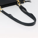 BALLY Quilted Chain Shoulder Bag Leather Navy Auth ti2299-8