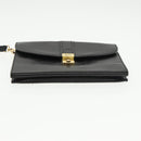 BALLY Clutch Bag Leather 3 Set Black Auth ti2300-14