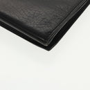 BALLY Clutch Bag Leather 3Set Black Auth ti2300-15