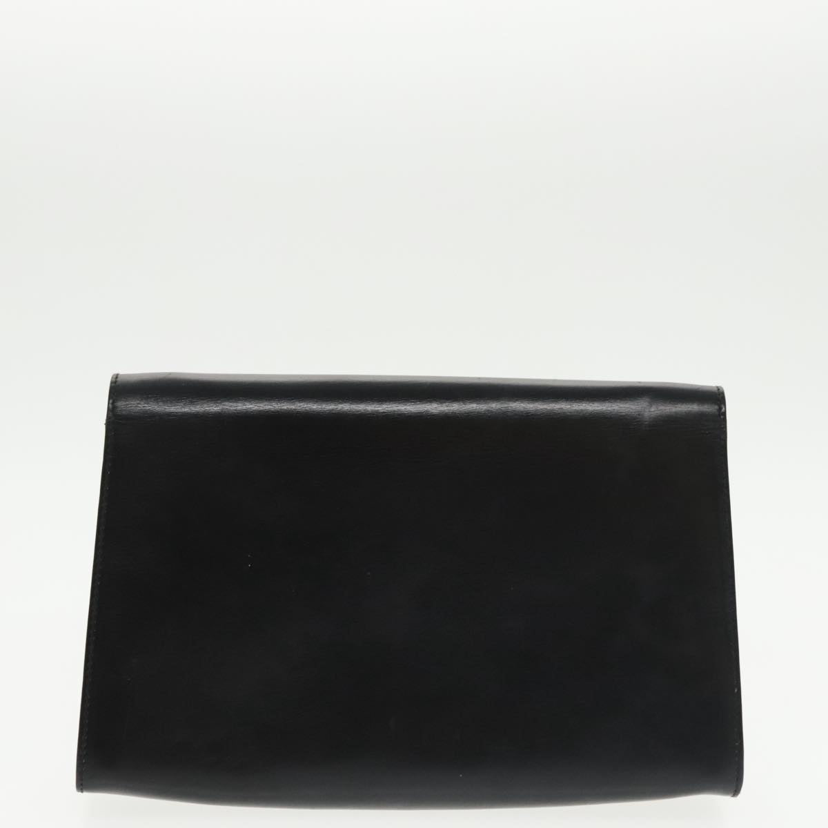 BALLY Clutch Bag Leather 3Set Black Auth ti2300