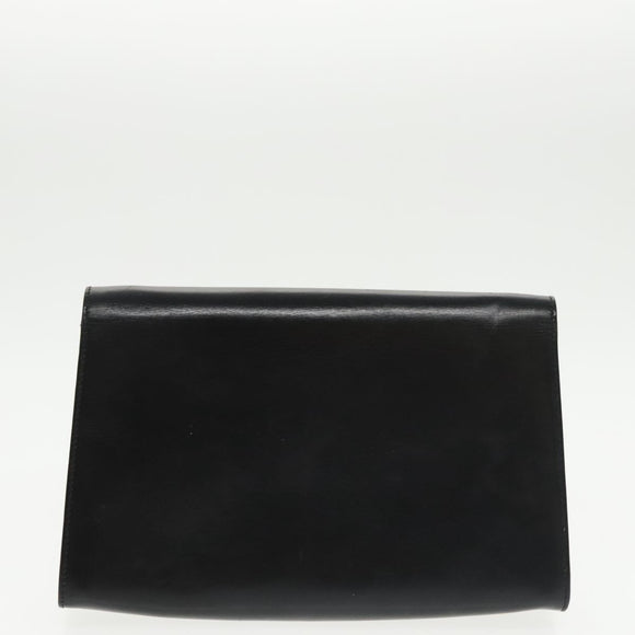 BALLY Clutch Bag Leather 3 Set Black Auth ti2300