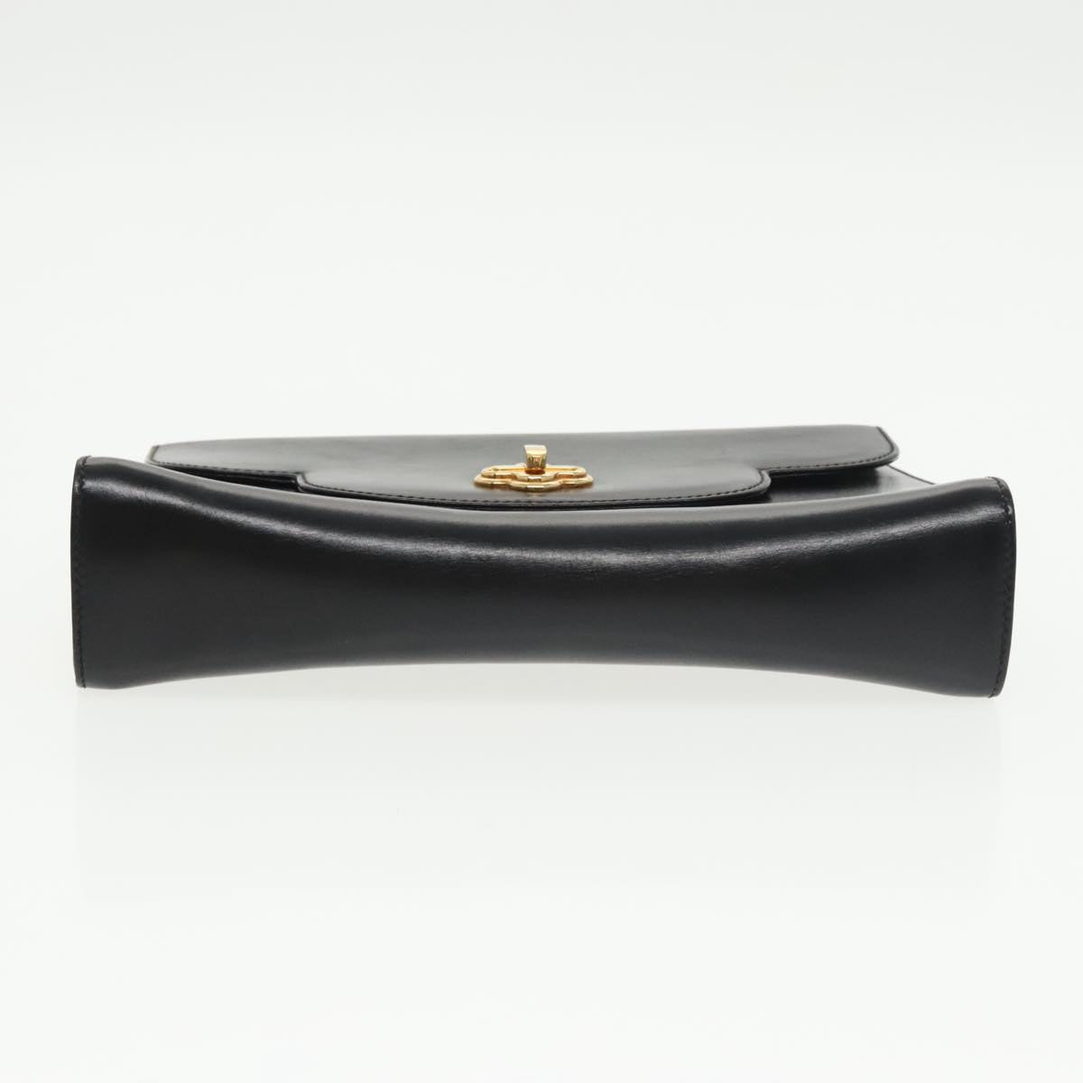 BALLY Clutch Bag Leather 3Set Black Auth ti2300