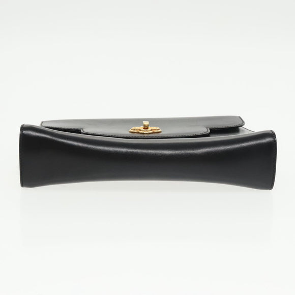BALLY Clutch Bag Leather 3 Set Black Auth ti2300