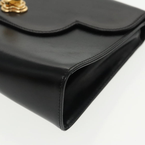 BALLY Clutch Bag Leather 3 Set Black Auth ti2300