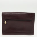 BALLY Clutch Bag Leather 3Set Black Auth ti2300-3