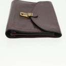 BALLY Clutch Bag Leather 3Set Black Auth ti2300-4