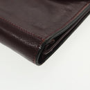 BALLY Clutch Bag Leather 3Set Black Auth ti2300-7