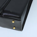 BALLY Shoulder Bag Leather Black Gold Auth ti2301-9