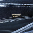 BALLY Shoulder Bag Leather Black Gold Auth ti2301-17