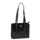 BALLY Shoulder Bag Leather Black Gold Auth ti2301-1
