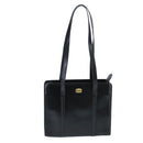 BALLY Shoulder Bag Leather Black Gold Auth ti2301-13
