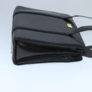 BALLY Shoulder Bag Leather Black Gold Auth ti2301-3