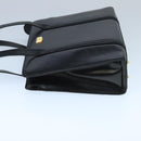 BALLY Shoulder Bag Leather Black Gold Auth ti2301-4
