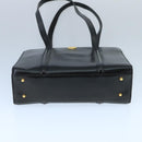 BALLY Shoulder Bag Leather Black Gold Auth ti2301-5