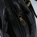 BALLY Hand Bag Leather Black Gold Auth ti2302-10