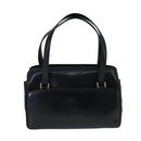 BALLY Hand Bag Leather Black Gold Auth ti2302-2