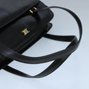 BALLY Hand Bag Leather Black Gold Auth ti2302-7