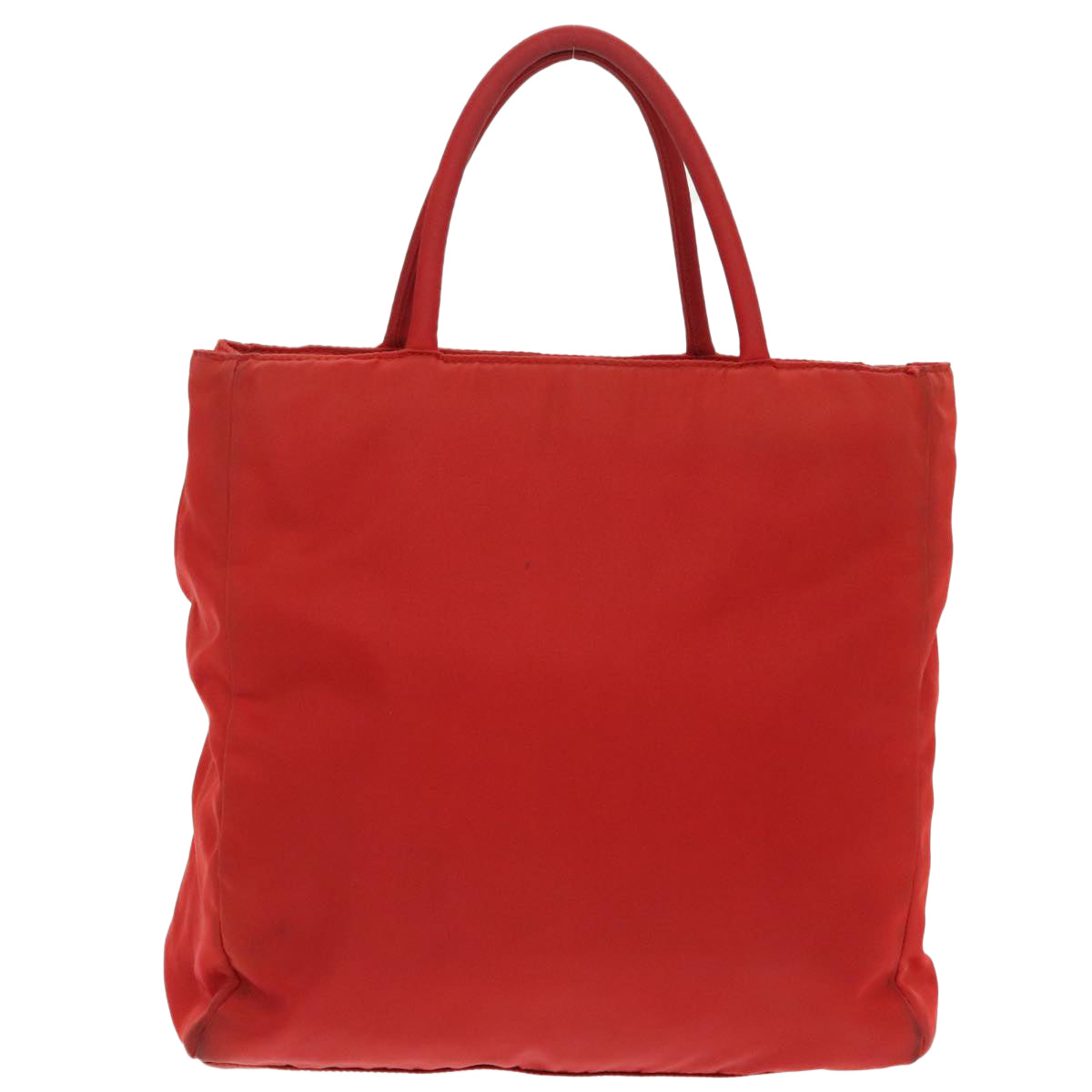 PRADA Hand Bag Nylon Red Silver Auth ti2309