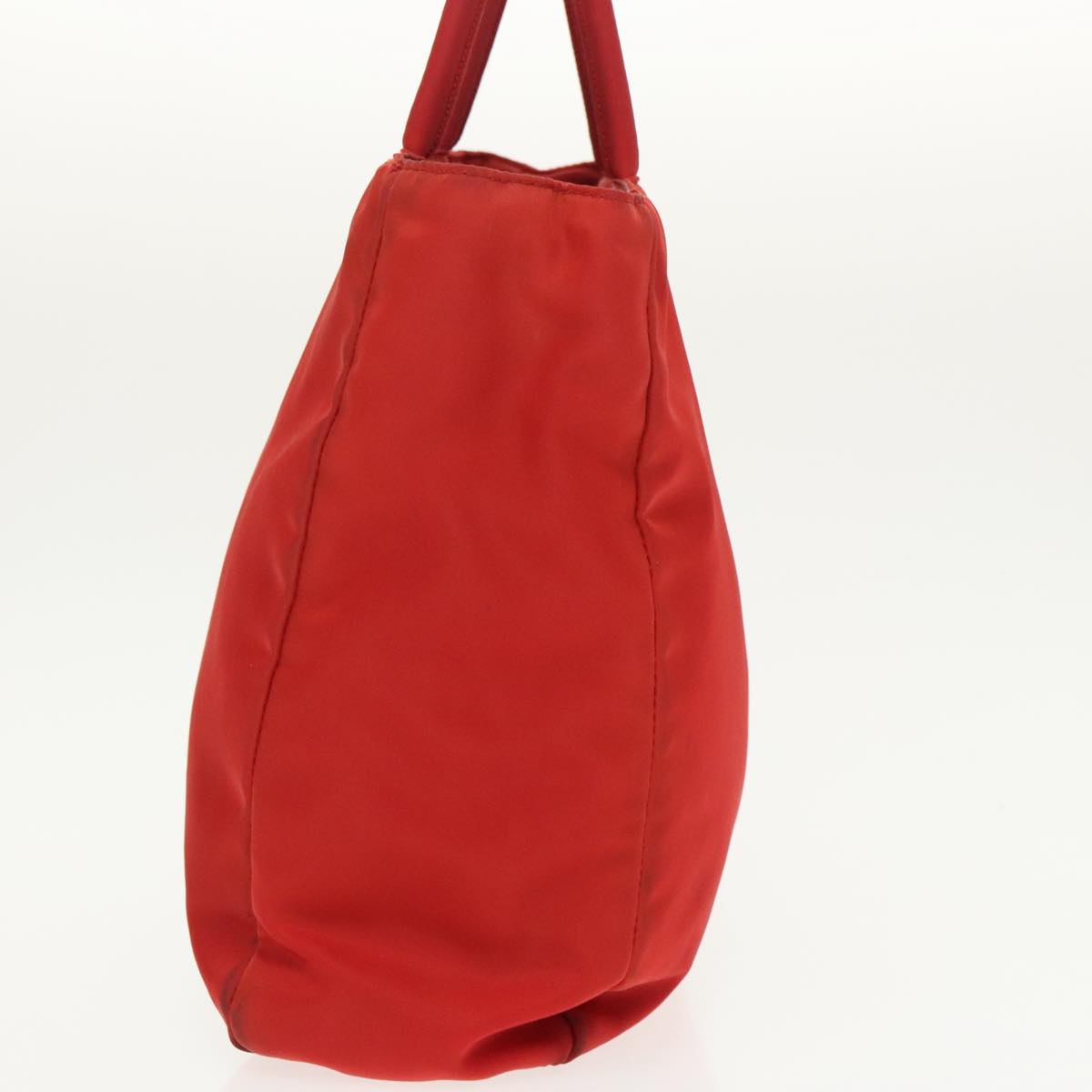 PRADA Hand Bag Nylon Red Silver Auth ti2309