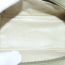 CELINE Hand Bag Leather Khaki Auth ti2319-16