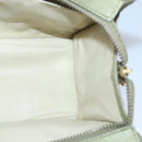 CELINE Hand Bag Leather Khaki Auth ti2319-17